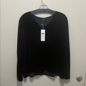 Eileen Fisher Black Velvet Blouse